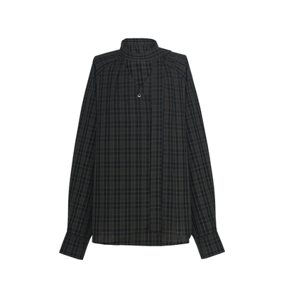 松未韵一小众设计感v领飘带衬衫