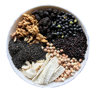 现磨黑芝麻核桃黑豆粉桑葚黑米粉五谷杂粮饱腹代餐粉营养免煮早餐