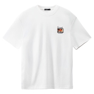 凯施迪男士T恤2025夏季新品休闲潮流圆领抽象艺术图案微宽松T恤男