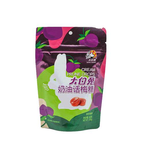 大白兔58g袋装芒果咖啡香蕉多口味奶糖喜糖儿童休闲零食新年货节