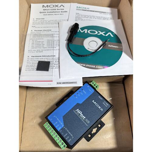 Nport5232 MOXA摩莎 双口串口服务器 剩全新，库存