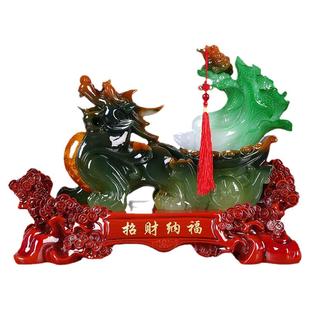 招财纳福貔貅大号玉白菜家庭客厅办公室店铺装饰开业工艺礼品摆件
