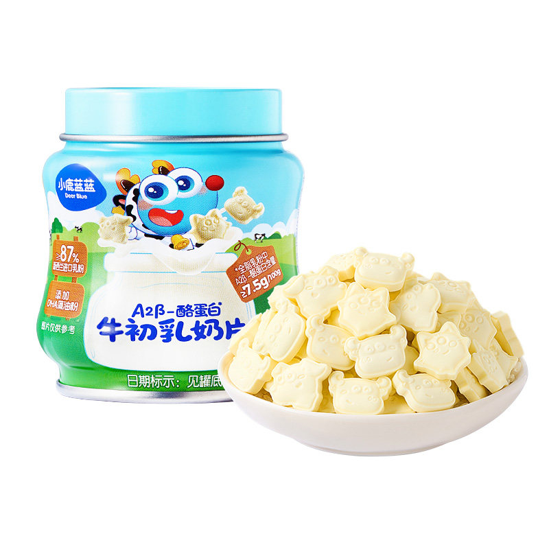 小鹿蓝蓝牛初乳奶片高钙酪蛋白无添加