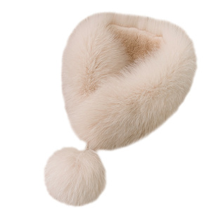 『可脱卸小雪球』韩版狐狸毛围脖女冬季双面毛皮草围巾磁吸扣毛领