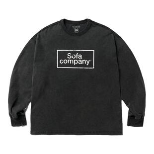 SUPERTOFU AW24 主题SOFA COMPANY方框斑驳图案 水洗做旧 长袖T恤