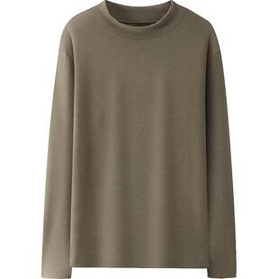 德绒打底衫男半高领长袖保暖内衣加厚加绒秋衣内搭外穿上衣秋冬季