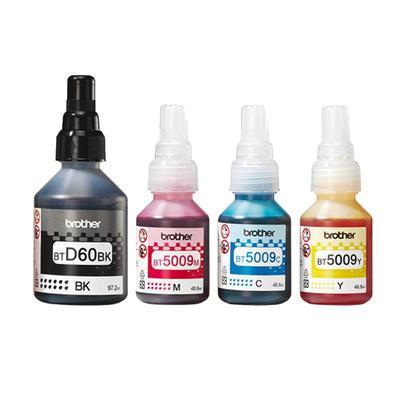 兄弟打印机墨盒四色BT-D60BK/5009CMY墨水原装彩色T425/T310/T710/T725DW/T4500/T725/J2330DW/J3930DW