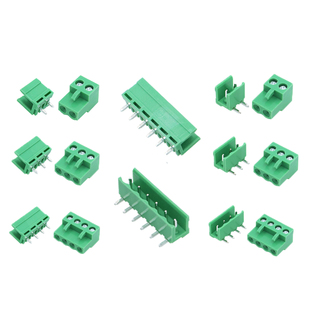HT5.08MM连接器拔插式接线端子2p/3/4/5/6/7/8p 直弯针 插头+插座