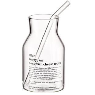 捷安玺玻璃杯女高颜值家用喝水杯奶茶果汁杯子咖啡杯大容量吸管杯