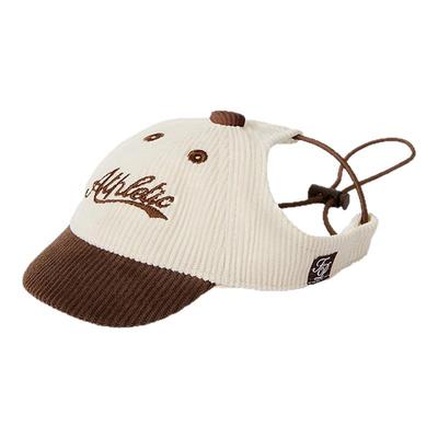 fluff pod抚拍狗狗灯芯绒遮阳棒球帽腊肠雪纳瑞中小型犬防晒帽子