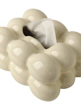 轻奢极简风纸巾盒设计感摆件装饰品创意陶瓷抽纸盒ins风家居