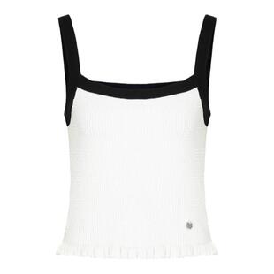 【商场同款】HPLY荷比俪春秋新款女撞色立体花叠穿吊带背心