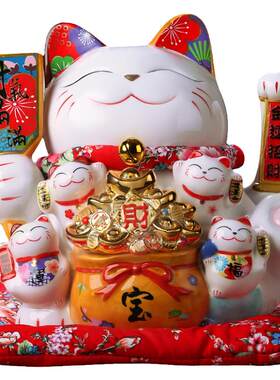 摇手大号收银台家居自动招财猫