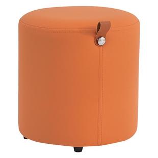 家用小板凳卧室入户门换鞋凳高级感皮圆凳子客厅茶几凳沙发脚踏凳