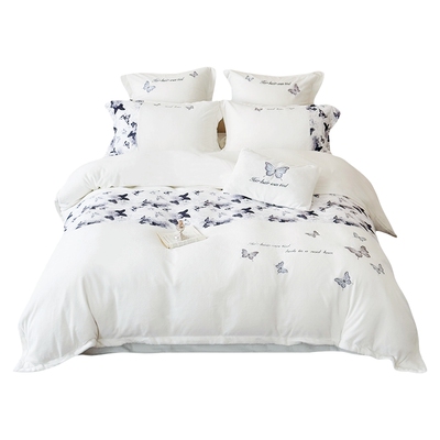 冬季母婴级A类牛奶绒四件套裸睡