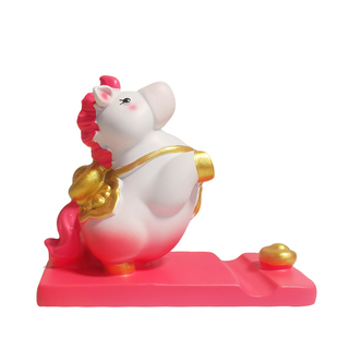 卡通可爱小马手机支架财纳福办公桌面摆件个性创意配件追剧刷视频