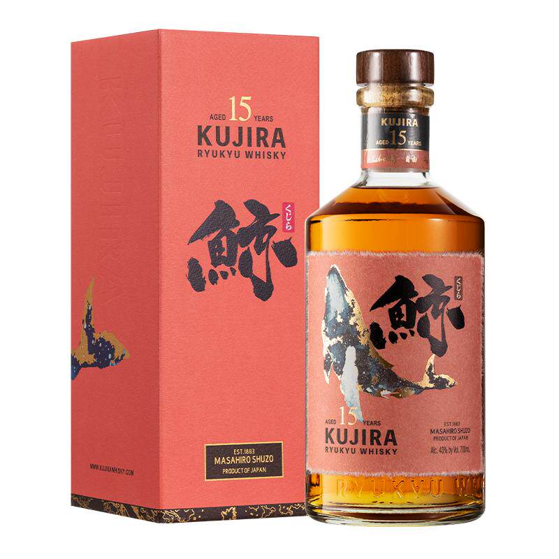 日本原装进口KUJIRA鲸15年琉球单一谷物威士忌洋酒700ml礼盒装