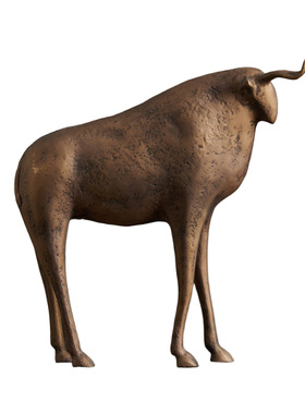 高档艺术雕塑金属牛马装饰摆件