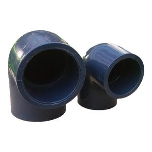 加厚 UPVC DN15/20/25/32/40/50 弯头 灰色塑料90度弯接 水管接头