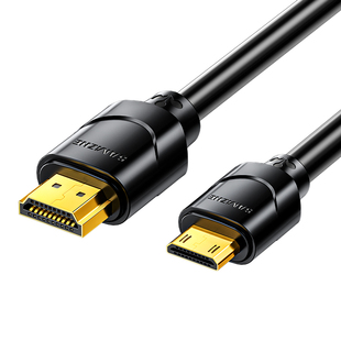 山泽minihdmi转hdmi线4k高清连接转接家用投影仪适用佳能索尼单反