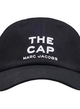 【双11折扣】MARC JACOBS/莫杰 CAP MJ  纯棉黑色字母鸭舌帽配饰