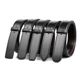 皮带不带头男款真皮高端品质替换无头纯牛皮针扣裤腰带条3cm3.4