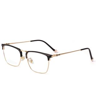 纯钛近视眼镜男款复古眼睛框架女可配有度数防蓝光平光镜显瘦超轻