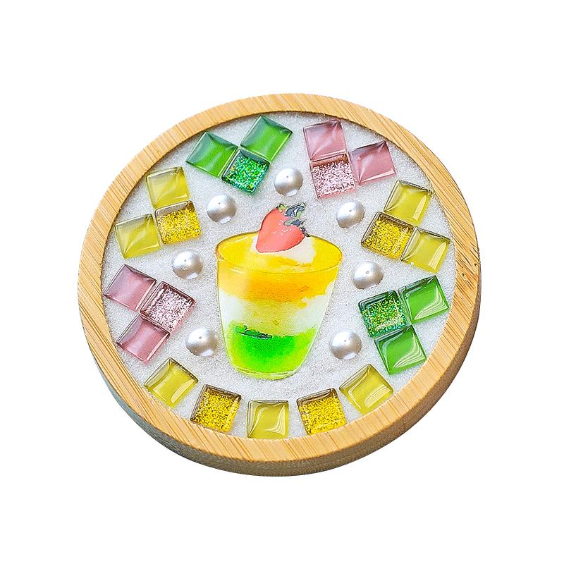 儿童手工活动diy马赛克卡通杯垫材料包小学初中自己做中秋国庆节