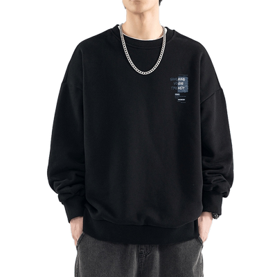 重磅圆领卫衣男生春秋季外套