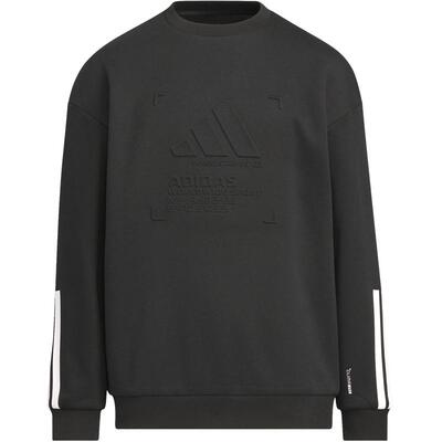 阿迪达斯冬儿童加绒保暖圆领卫衣