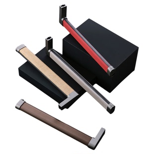 超纤皮革高端定制衣柜挂衣杆编织质耐磨酒店衣帽间横杆免打孔顶装