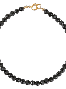 3mm极细黑曜石手串招财转运珠