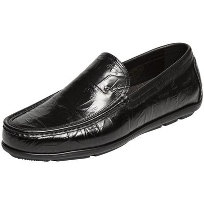 沙驰男款休闲鞋真皮软底豆豆鞋