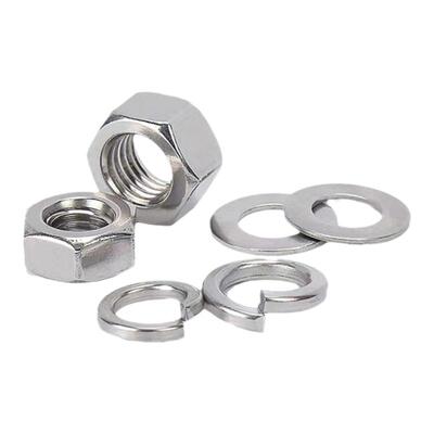 不锈钢六角螺母平垫片弹垫
