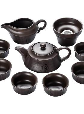 高档茶具紫砂功夫茶具套装办公室用茶具套装2026新款紫砂茶具套装