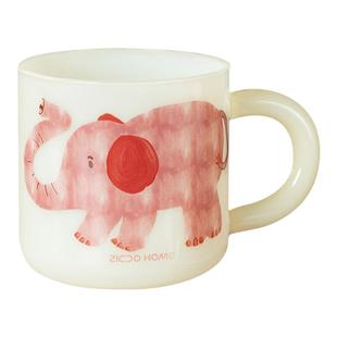 Zicco耐热耐冷高硼硅玻璃咖啡杯茶杯早餐杯子小象水杯450ml大容量