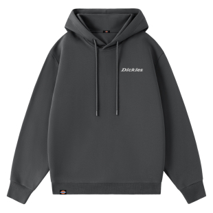 Dickies美式字母硅胶印花连帽卫衣男2026春季重磅宽松休闲连帽衫A