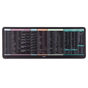 得力超大鼠标垫皮质加厚办公快捷键大全大号PS做图游戏键盘垫桌垫