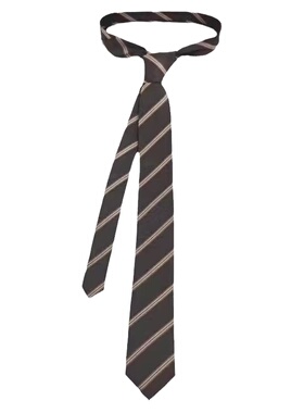咖啡棕色条纹jk领带女款领结衬衫