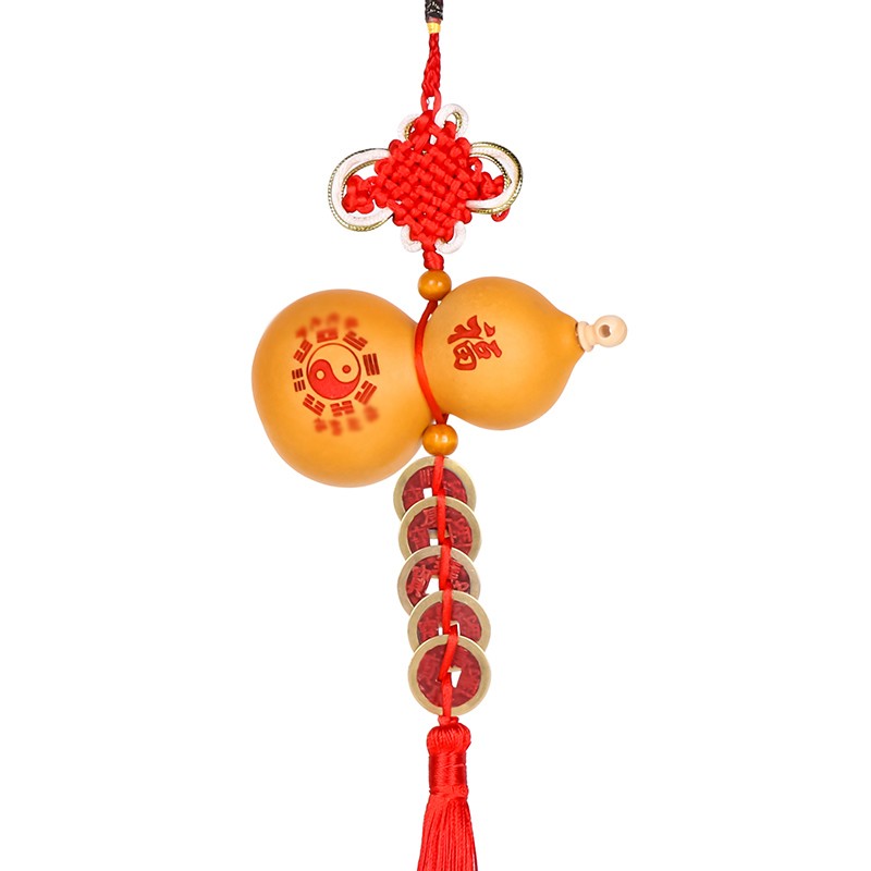 五帝钱吉祥结挂件真品纯铜葫芦