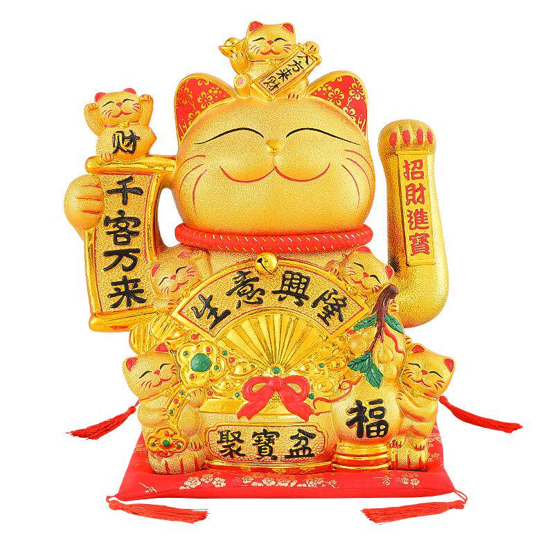 招财猫摆件开业礼物前台自动摇手