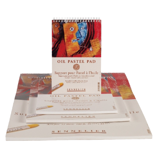 法国SENNELIER申内利尔 油性粉彩油画棒专用无酸性纸本绘画本 油画布纹路好上色