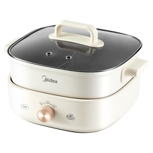 美的电火锅速沸火锅家用鸳鸯分体式多功能电煮锅电锅官方正品2813