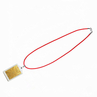 楞严咒单一咒可防水挂件 男女士蜡绳项链 儿童小孩大小号吊坠挂坠