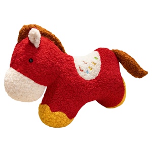 2026新国风马年吉祥物公仔毛绒抱枕靠垫