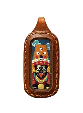 双面小长条皮壳唐卡吊坠