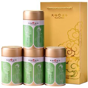 天福茗茶 小圆罐铁观音 炭香铁观音福建乌龙茶罐装300克礼袋装