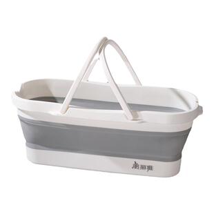 美丽雅折叠水桶家用拖把大容量长方形拖地拖布桶手提桶塑料清洗桶
