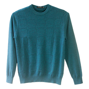 LEONARDO利奥纳多48-54码老人头男秋冬季圆领休闲羊绒羊毛衫3267