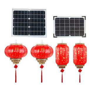 太阳能灯笼串中式宫灯户外防水春节家用别墅led灯泡古风乔迁装饰